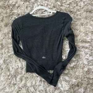 Alo Cover Long Sleeve Gray Size S